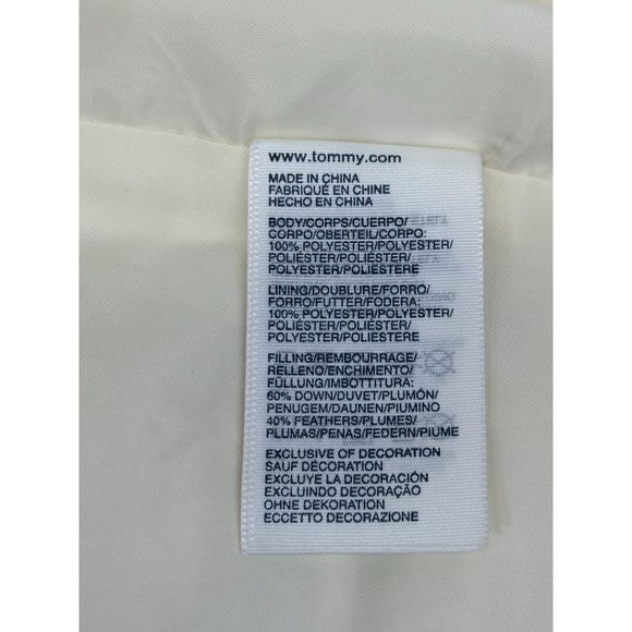 Tommy Hilfiger Cream Lightweight Down Puffer Vest Womens Medium - Picture 9 of 10